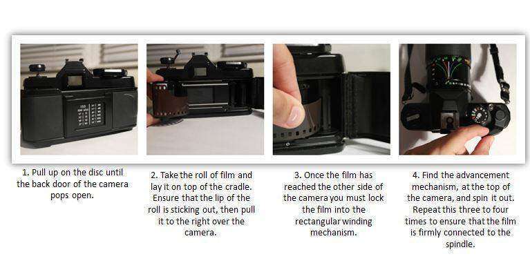 How to Load 35mm Film Into a SLR Manual Camera