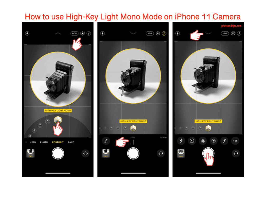 How to use High-Key Light Mono Mode on iPhone 11