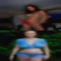 Nude woman dishes
