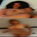 Fuzzy nude woman