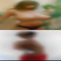 Swinging black woman