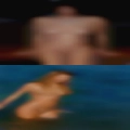 Old woman swingers beach